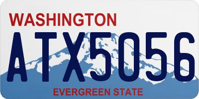 WA license plate ATX5056