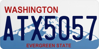 WA license plate ATX5057