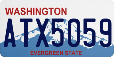 WA license plate ATX5059