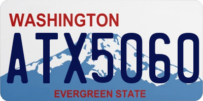 WA license plate ATX5060