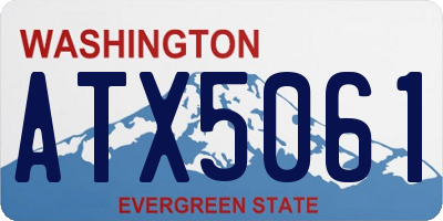 WA license plate ATX5061