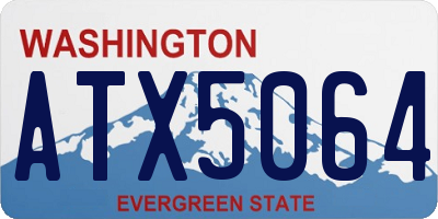 WA license plate ATX5064