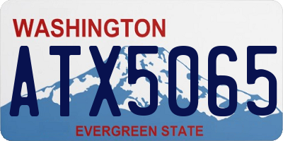 WA license plate ATX5065