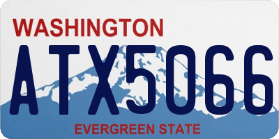 WA license plate ATX5066