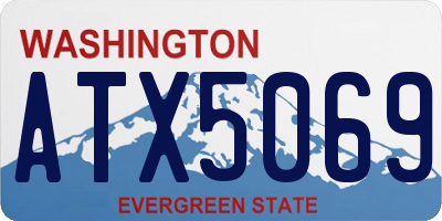 WA license plate ATX5069