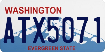 WA license plate ATX5071