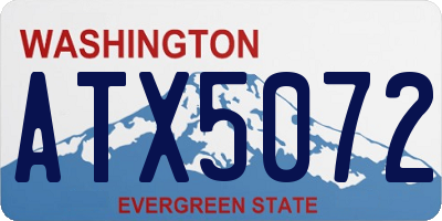 WA license plate ATX5072