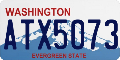 WA license plate ATX5073