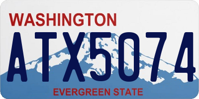 WA license plate ATX5074