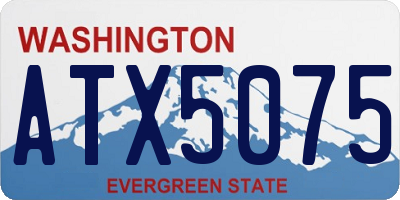 WA license plate ATX5075