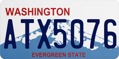 WA license plate ATX5076