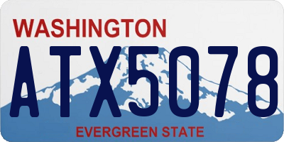 WA license plate ATX5078