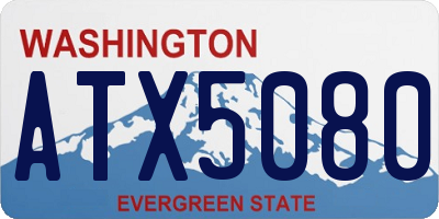 WA license plate ATX5080