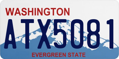 WA license plate ATX5081