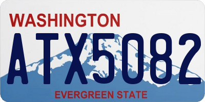 WA license plate ATX5082