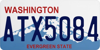 WA license plate ATX5084