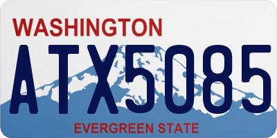WA license plate ATX5085