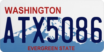 WA license plate ATX5086