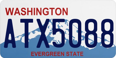 WA license plate ATX5088