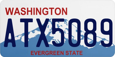 WA license plate ATX5089