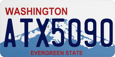 WA license plate ATX5090
