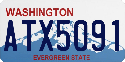 WA license plate ATX5091