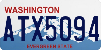 WA license plate ATX5094