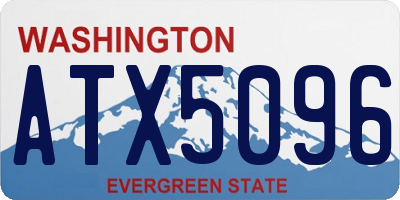 WA license plate ATX5096