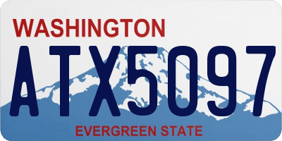 WA license plate ATX5097