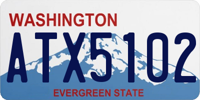 WA license plate ATX5102