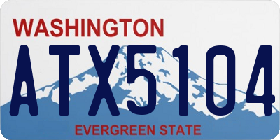 WA license plate ATX5104