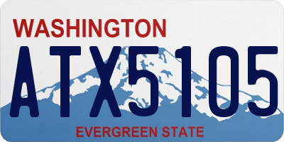 WA license plate ATX5105