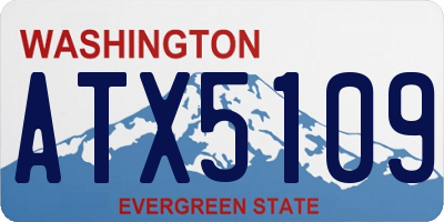 WA license plate ATX5109