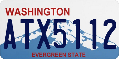 WA license plate ATX5112