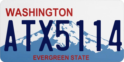 WA license plate ATX5114