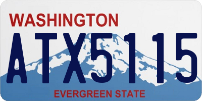 WA license plate ATX5115