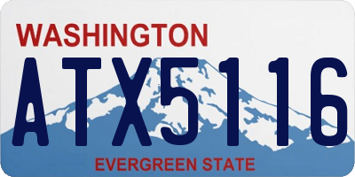 WA license plate ATX5116