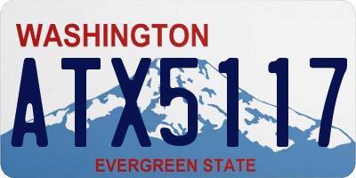 WA license plate ATX5117