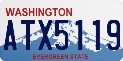 WA license plate ATX5119