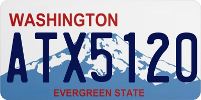 WA license plate ATX5120