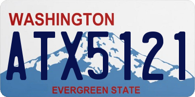 WA license plate ATX5121