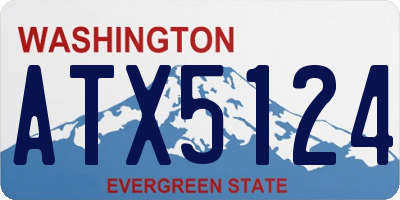 WA license plate ATX5124