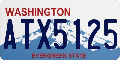 WA license plate ATX5125