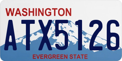 WA license plate ATX5126