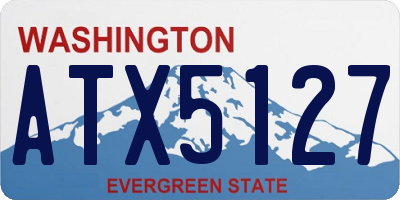 WA license plate ATX5127