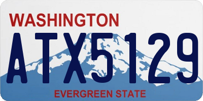 WA license plate ATX5129