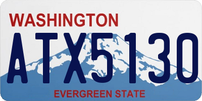 WA license plate ATX5130