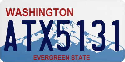WA license plate ATX5131