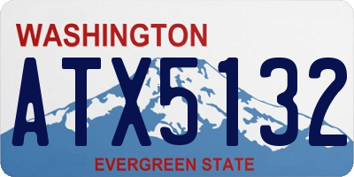 WA license plate ATX5132