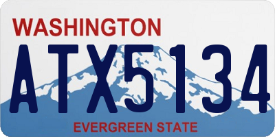 WA license plate ATX5134